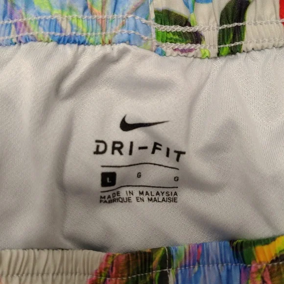 NIKE DRI-FIT 🦜 PARROT MARGARITAVILLE TROPICAL RUNNING SHORTS WOMEN'S SIZE LARGE - Picture 4 of 8